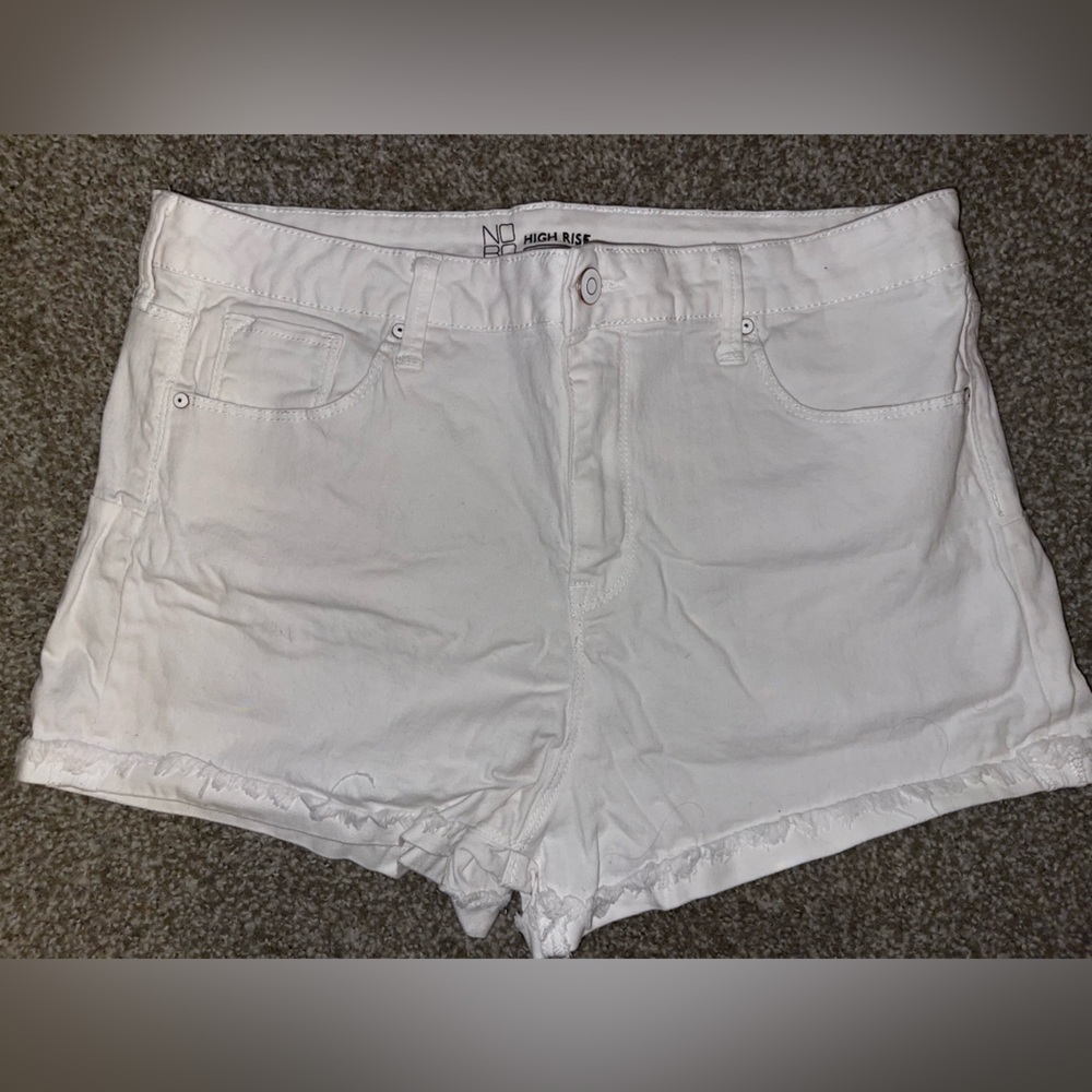 NOBO Women's High Waist White Shorts